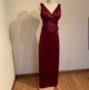 David's bridal maroon gown size 6